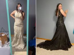 In 1997 sarah jessica parker visited one of her favorite boutiques and chose one right off the rack to wear to her ceremony. Tiktoker Dyed Wedding Dress Black 3 Months Before Her Wedding