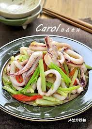 芹菜炒透抽 carol 自在生活 ẩm thực thức ăn