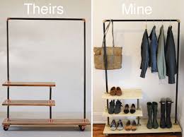 Bookish And Belle Diy Industrial Shoe And Coat Rack Inspired By Urban Outfitters Diy Clothes Rack Diy Coat Rack Diy Clothes Rack Pvc