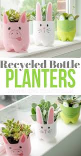 Soda Bottle Animal Planters Plastic Bottle Crafts Plastic Bottle Art Recycled Bottle You'll need the following to complete your bottle planter plastic bottle crafts