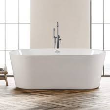 All bathtubs have a delivery lead time. Ferdy Shangri La 67 X 31 Acrylic Freestanding Bathtub Classic Oval Shape Freestanding Soaking Acrylic Bathtub Modern White Cupc Certified Chrome Drain And Classic Slotted Overflow 02522 Amazon Com