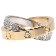 1stdibs Valentine S Day Gift Guide Cartier Love Ring Diamond Paved Pink And White Gold In 2020 Cartier Love Ring Diamond Cartier Love Ring Sapphire And Diamond Band