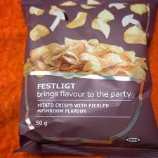 Does This Look Good To You I Absolutely Loved Ikea S New Vegan Potato Chips Crisps With Pickled Mushroom Flavour They Vegan Potato Flavors Stuffed Mushrooms