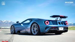 8 Blue Ford Gt Rear Side View Wing Up Sssupersports Com Ford Gt Super Cars Ford