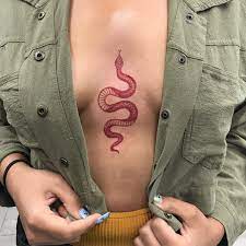 Snaketattoo Tattoo Tattoos Ink Inkedgirls Sternumtattoo Sickdogstattoo Craigedmunds Westminster Anaheim Sta Red Tattoos Red Ink Tattoos Foot Tattoos