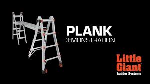 Recommended maximum plank height is 3'. The Plank Demo Little Giant Ladders Youtube