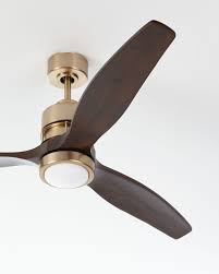 Huge discounts on ceiling fan with light and remote packages. Sonnet Satin Brass Ceiling Fan With Walnut Blades 52 Neiman Marcus