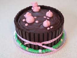 It doesn't rise a huge amount so needs filling about 2/3 high. A Gluten And Dairy Free Chocolate Fudge Cake With Dairy Free Ganache Pigs In The Mud Birthday Cake For My Mother She Loves Pigs And Choc Cakecentral Com