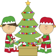 Elves Decorating A Christmas Tree Christmas Tree Images Christmas Tree Clipart Christmas Fun
