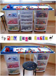 You Will Need Paint Brush Or Small Roller Wood Board Glue Dots Lego Plate 3 Standard Drawer Carts Non Slip Shelf Line Diy Kids Desk Lego Table Diy Lego Storage
