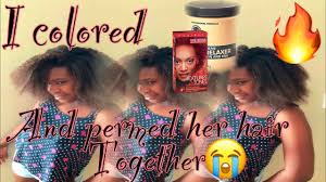 It wears off after a short while and doesn't cause pigment change to your natural hair. I Permed And Dyed Her Hair At The Same Time Youtube