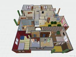 4 bedroom house plans usually allow each child to have their own room, with a generous master suite and possibly a guest room. 4 Bedroom House Free Online Design 3d House Floor Plans By Planner 5d