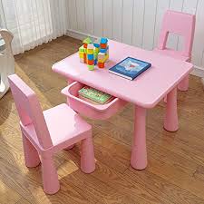 Pouvant à la fois servir de table pour manger ou de table pour faire. Zh Petite Table Carree Et Chaise Pour Enfants Avec Rangement Pour Tiroir Ensemble Table Et Chaises Bleu Et Rose Table D Activite En Plastique Pour Tout Petit Amazon Fr Cuisine Maison