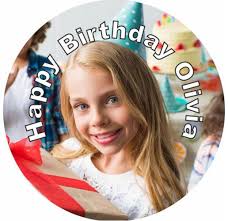 24 X Pre Cut Personalised Photo/logo Cupcake Toppers