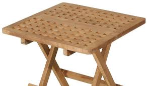 Annonces tables de jardin occasion. Table De Jardin Carree Et Pliante En Bois De Teck Padang