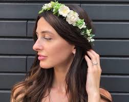 White flower crown wedding floral headpiece flower girl crown bridesmaid  hair wreath wedding hair piece bridal flower crown flower headband