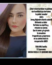 🙏✨ Oremos juntos por la salud de Jenny Alejandra Osorio ✨🙏 Hoy queremos  unirnos en oración por la pronta recuperación de Jenny Alejandra Osorio 🙏,  quien sufrió un accidente de tránsito. Confiamos