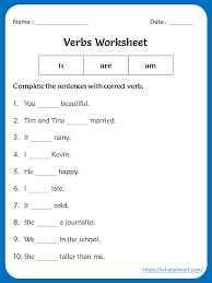 Is Are Am Verbs Worksheets For 5th Grade Verb Worksheets Learn English Words English Grammar Worksheets