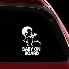 Peeing Boy Baby On Board Sticker Funny Cute Safety Caution Decal Sig Totomo Us