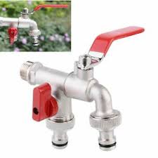 Das warmgepresste, pulverbeschichtete metall macht den wasserhahn hart im nehmen. 1 2 Zoll Doppel Wasserhahn Auslaufhahn Auslaufventil Ventil Zapfhahn Verteiler Ebay