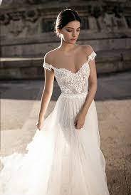 Shop a great selection of clearance vintage wedding gowns, boho lace wedding dress, strapless wedding dresses australia at bmbridal. Cold Shoulder Lace Sheer Boho Wedding Gown Wedding Dresses Wedding Dresses Lace Wedding Dress Inspiration