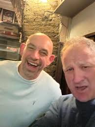 Two fantastic @CrawshaysRugby characters, Hywel Jenkins and Adrian Varney,  in Rome to watch their respective sons play for their respective teams. Top  men and great company! #crawshaysrugbyfamily