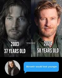 He's not wrong TOPSHELFNERDS 2003 37 YEARS OLD 2024 58 YEARS OLD Boromir  would Boromirwouldlookyounger look younger.