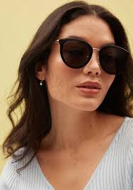 Maia Black Sunglass for Low Bridge Comfort