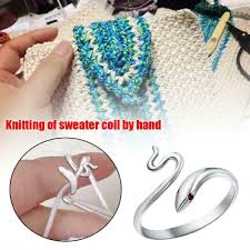 Do you crochet for long periods of time? Ring Knitting Loop Crochet Tool Finger Wear Thimble Yarn Adjustable Guide Ring Ebay