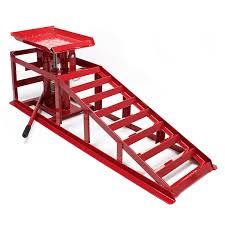 Rampe De Levage Hydraulique 2 Tonnes Verin Jack 2000kg Pont Elevateur Reglable Rampe De Chargement Outillage Auto Rampe De Voiture