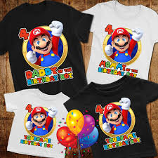 The original since 1981 super mario bros. Super Mario Personalized Name Age Custom Birthday T Shirts Hobbycustom