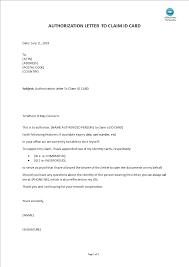 Check spelling or type a new query. Authorization Letter To Claim Id Card Templates At Allbusinesstemplates Com