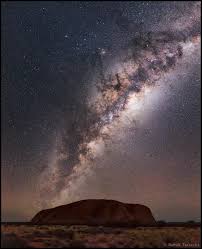 Milky Way Over Uluru The Central Regions Of Our Milky Way Galaxy Rise Above Uluru Ayers Rock In This Striking Night Skyscape Recorded On July 13 A Faint Airg Milky Way Galaxy
