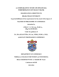 To classify a bank's overall condition. Pdf A Comparative Study On Financial Performance Of Select Bank Stegy V J Academia Edu