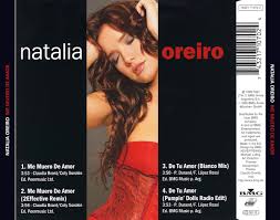 Gcdjunto a mí, con tus besos. Caratula Trasera De Natalia Oreiro Me Muero De Amor Cd Single Portada