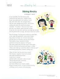 This Send Home Illustrated Poem Helps Kids Analyze How Visual And Multimedia Elements Contribute To The Meaning Reading Homework Sibling Rivalry Literary Text