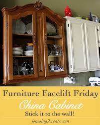 Love The Idea Of Using The Top Of An Old China Cabinet As A Wall Cabinet Furniture Facelift Friday China Cabinet Repurposed China Cabinet Chinese Furniture