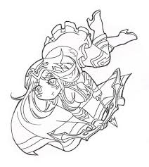 Chibi Ashe Lineart By Spigarose Chibi Coloring Pages Sketches