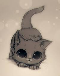 Playful Kitten By Kawiku On Deviantart Kitten Drawing Cute Drawings Cat Art