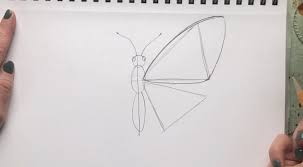 A finished butterfly drawing with crayons. This Is How To Draw A Butterfly In 10 Steps Skillshare Blog