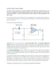 We did not find results for: Active High Pass Filters Operational Amplifier Amplifier