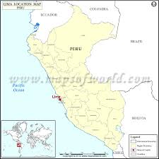 Where Is Lima Location Of Lima In Peru Map