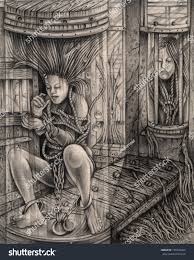 Bondage Women Drawing On Paper Stock Illustration 139744465 | Shutterstock