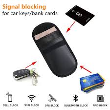 Monojoy 2 X Car Key Signal Blocker Case Keyless Entry Fob Guard Signal Blocking Pouch Bag Antitheft Lock Devices Healthy Cell Faraday Bag Pouch Bag Car Keys