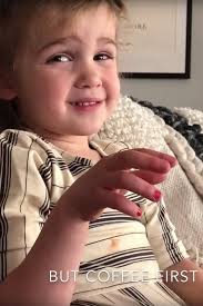 4 Year Old Imitates Mom Talking About Coffee Aka Survival Juice Baby Jokes Funny Videos For Kids Funny Baby Memes