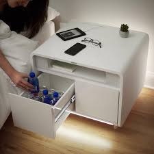 Sobro Smart Side Table Wireless Charging Fridge Mood Lighting And Speakers Smart Table Side Table Smart Furniture