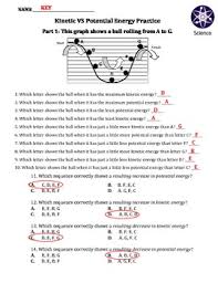 Gravitational potential energy lesson by gregodowd. Worksheet Kinetic Vs Potential Energy By Travis Terry Tpt