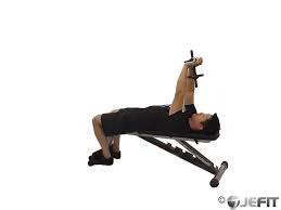 How to perform the lying dumbbell triceps extension with perfect form. Dumbbell Lying Triceps Extension Exercise Database Jefit Best Android And Iphone Workout Fitness Exercise And Bodybuilding App Best Workout Tracking Software