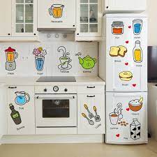 Emily henderson used striped paper on the toe kick of joy's office kitchen cabinets, as seen on design*sponge. New Kitchen Letter Removable Wall Stickers Mural Decal Home Decor Walmart Com Walmart Com