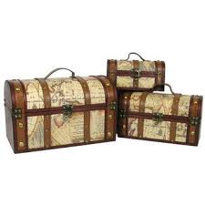 Изображение hobby lobby book boxes. Wood And Leather Trunk Set With Maps Leather Trunk Decorative Storage Wood And Leather